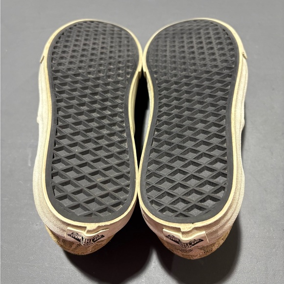 Vans Tan Animal Print Slip-On Sneakers - Picture 3 of 3